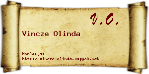 Vincze Olinda névjegykártya