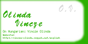 olinda vincze business card
